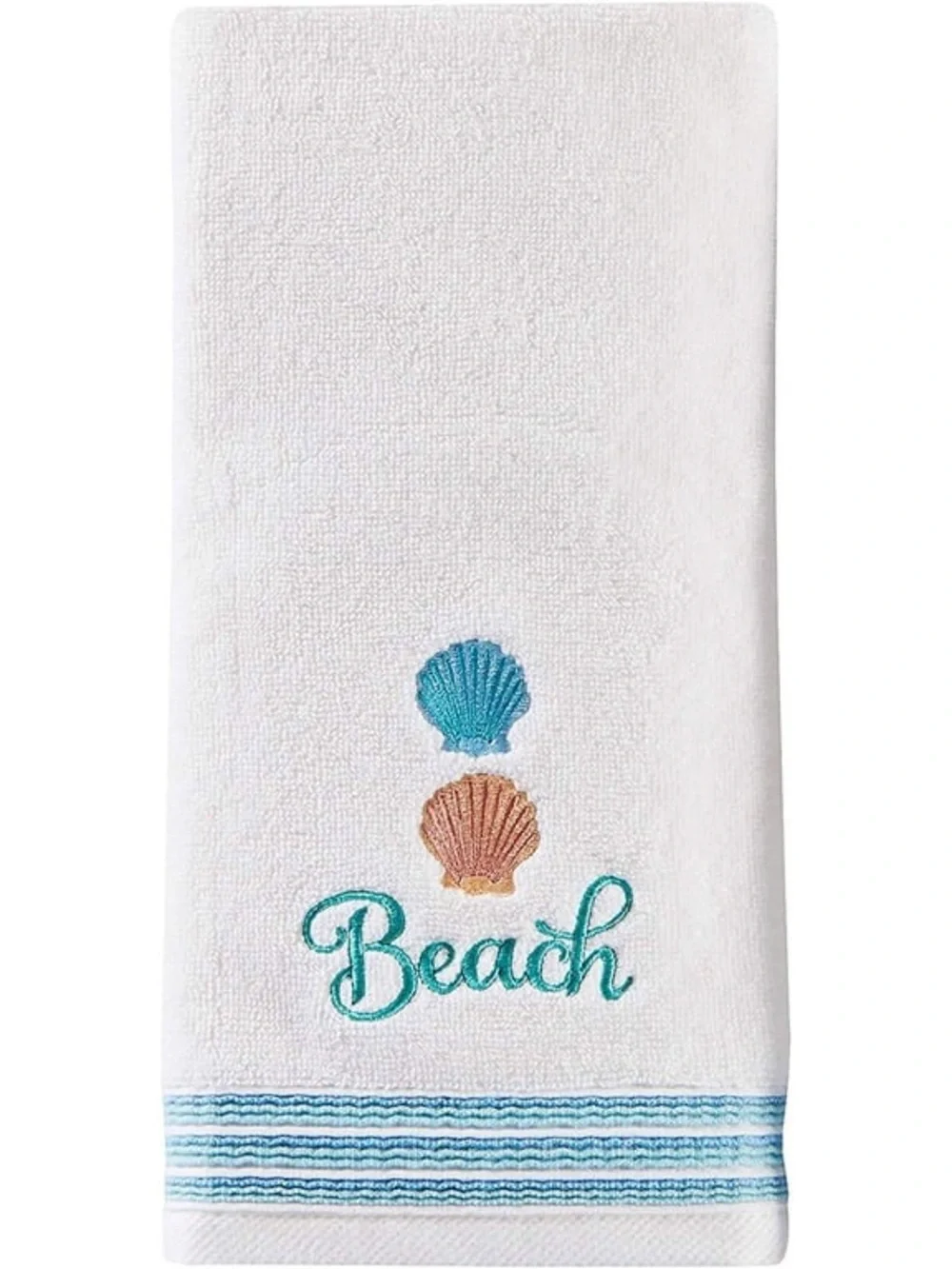 SKL Home Beach Hand Towel Off White Cotton Embroidered